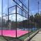Sân tennis Padel ngoài trời 20mx10m Blue Pink Black
