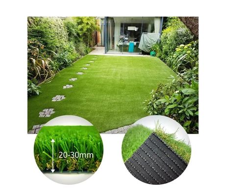 Sân cỏ nhân tạo 25 mm PE PP cho sân vườn phía trước